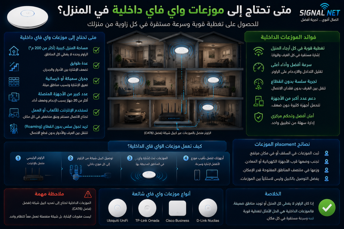 موزعات واي فاي داخلية