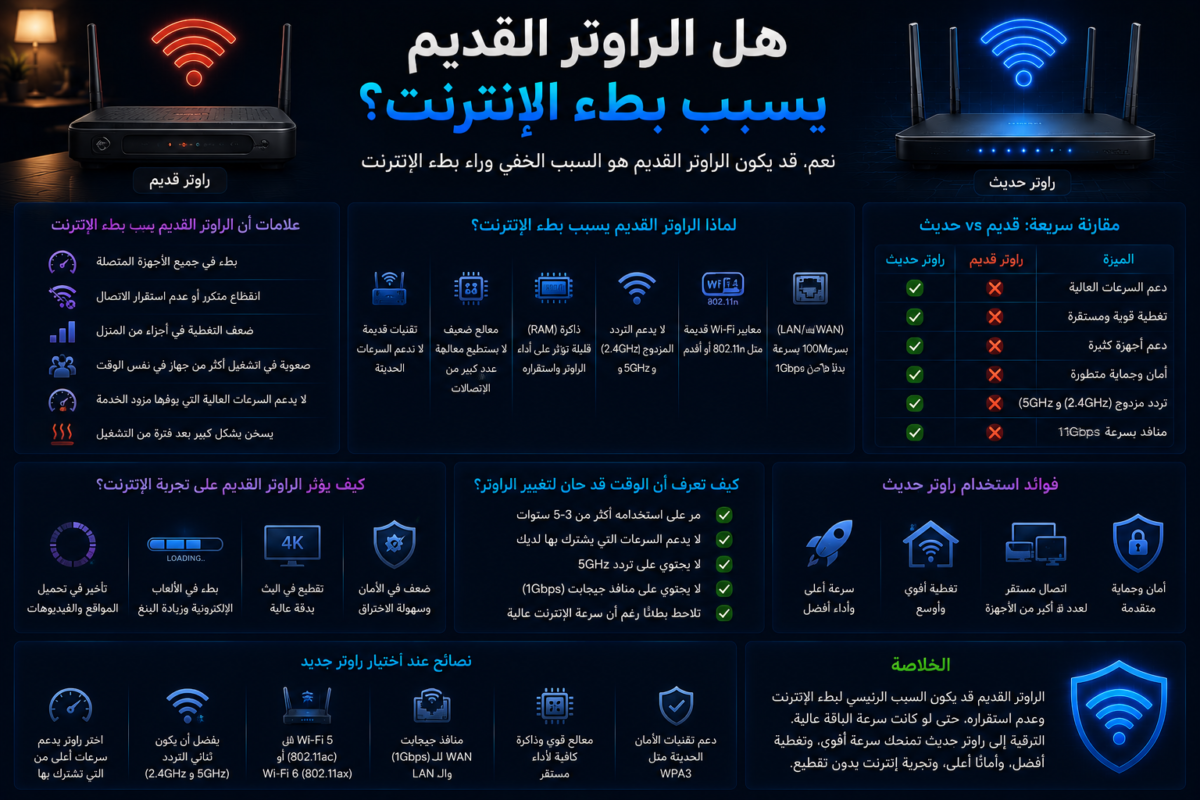 الراوتر القديم يسبب بطء الإنترنت