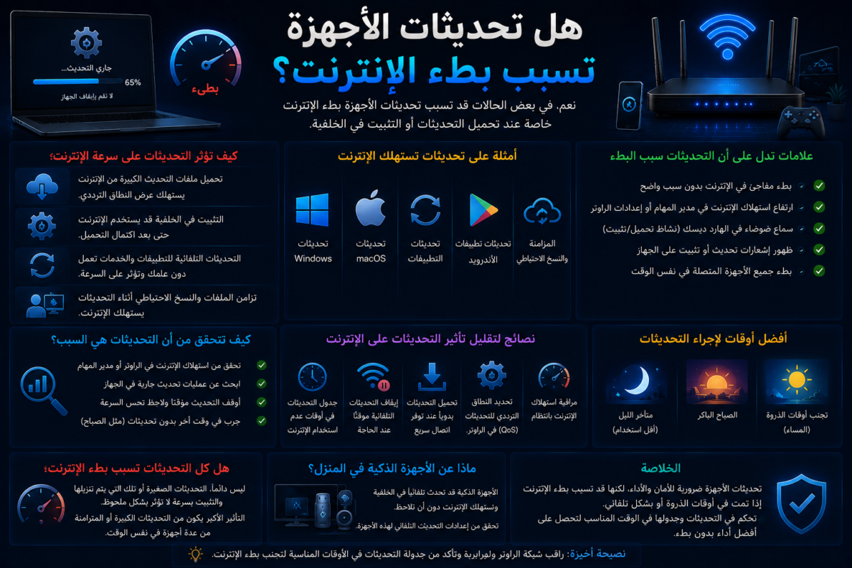 هل تحديثات الأجهزة تسبب بطء الإنترنت؟