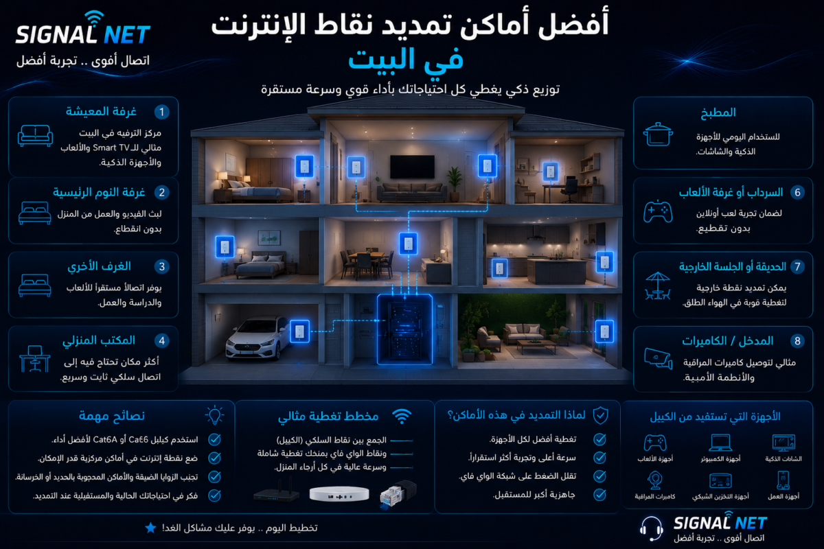 أخطاء تمديد كيابل الإنترنت