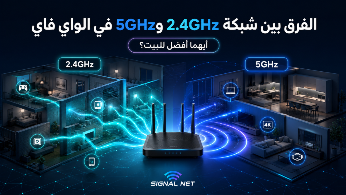 الفرق بين 2.4GHz و5GHz