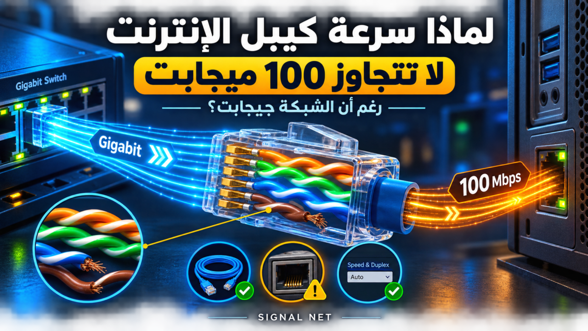 سرعة كيبل الإنترنت