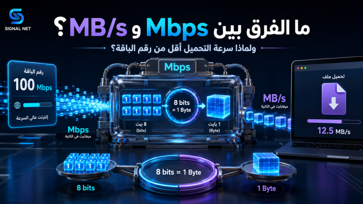 الفرق بين Mbps وMB/s
