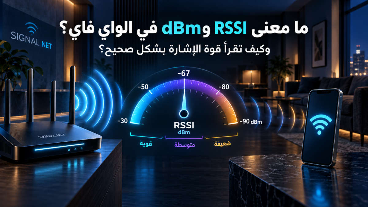 قوة إشارة الواي فاي dBm